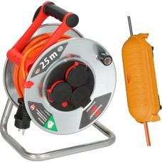 Brennenstuhl Garant S V2 IP44 Cable Reel (25 m Cable in Orange, Made in Germany, IP44) and Brennenstuhl Safe-Box Big IP44 (Protective Box for Extension Cable)