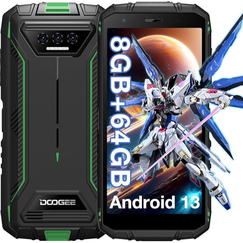 DOOGEE S41T lauko mobilusis telefonas be sutarties (2024), 6300 mAh, 8GB RAM + 64GB aštuonių branduolių 