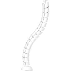 mywall HZ44WL Cable Management with a Length up to 730 mm, Cable Management for Desks with Screw Fixation, Cable Tube Cable Duct Round, 2-Way Channel System with Modular Swirl Structure