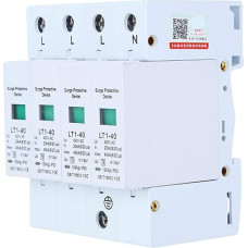 Surge Protector, 4P LT1‑40 Home Surge Protector 40ka Protection Module Low Voltage Arrester White