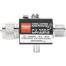 Dpofirs Surge Protector, Surge Protection Arrester CA-35RS Walkie Talkie Antenna Coaxial Cable PL259 SO239, Coaxial Surge Protection Arrester Plug Full Protection for Transceivers