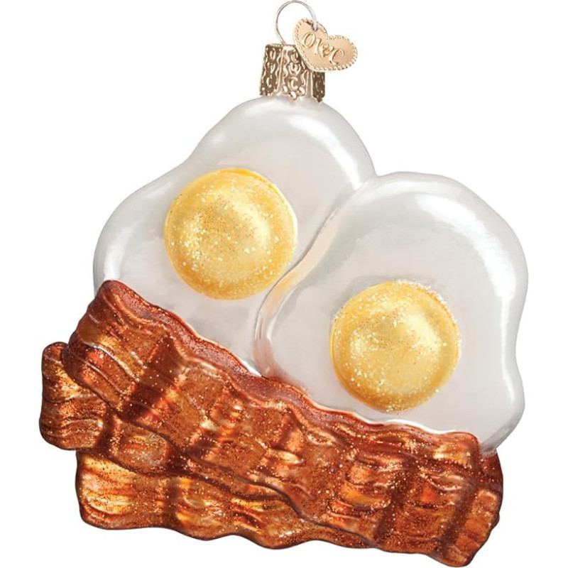 Senojo pasaulio kalėdiniai papuošalai: Speck und Eier, Glas geblasene Ornamente für den Weihnachtsbaum.