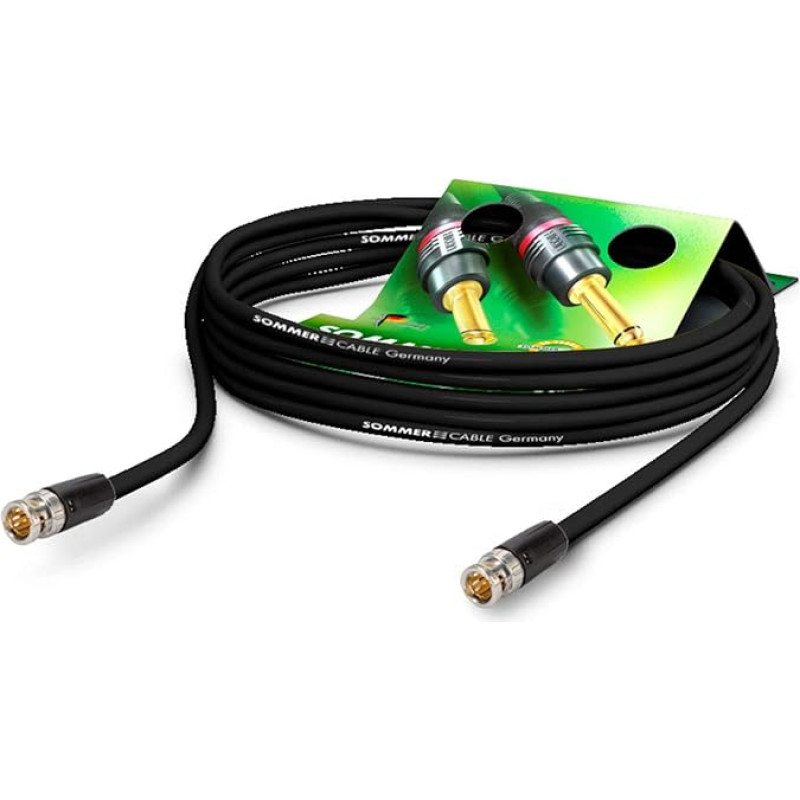 SommerCable VTGX-0075-SW-SW 75 cm 12 6G SDI UHD vaizdo BNC kabelis HD-SDI (HDTV) SC vektorius 0,8/3,7 1 x 0,80 mm² 0,75 m BNC jungtis RearTWIST NEUTRIK