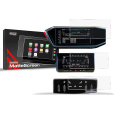 GRIZZ GLASS 3-in-1 Navigation Screen Protector for Audi A6 C8 (2018-2024) GPS Matte Screen Protector, Navi Film Anti-Fingerprint, Scratch-Resistant