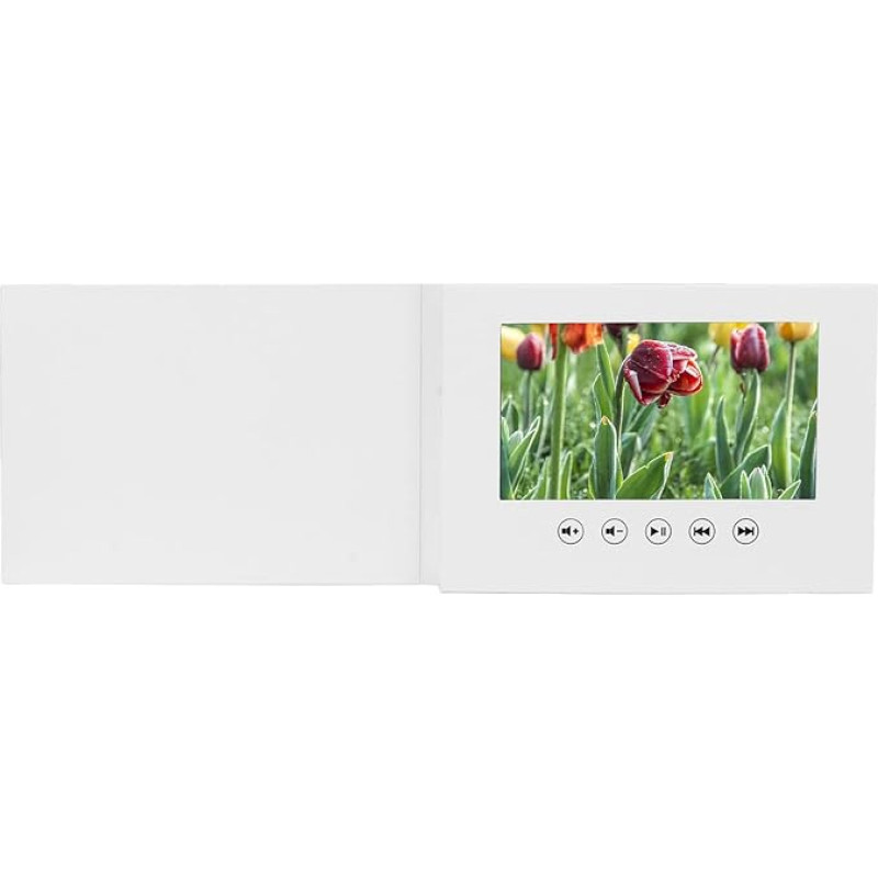 Video Greeting Card, Digital Brochures with LCD Screen, Video Book with Horizontal Screen, Rechargeable Video Brochure for Anniversary, Christmas, Wedding (7 Inch Lithium Ion Battery 1500 mAh)