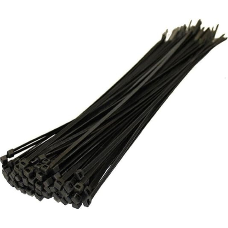 SHATCHI 500 Pcs 400pcs Heavy Duty Nylon Cable Ties 100mm/200mm/300mm Long Black