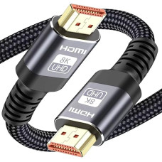 HDMI kabelis 4K HDMI kabelis 0,6 m itin didelės spartos pintas HDMI kabelis Palaiko 4K@60Hz ARC HDR 3D Ethernet Suderinamas su visais HDMI įrenginiais