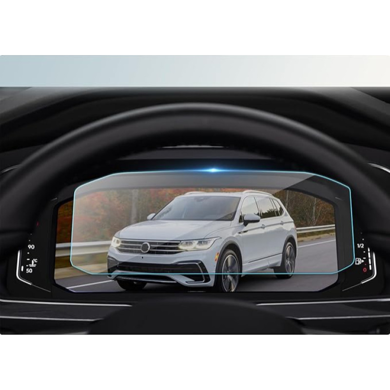 BIBIBO ekrano apsauga V*W Tiguan 2 / Passat B8 GTE Variant Alltrack 2019-2023 10,25 colio grūdinto stiklo plėvelės ekrano apsauga, 9H grūdinto stiklo plėvelė, Tiguan 2 prietaisų skydelio ekrano apsauga