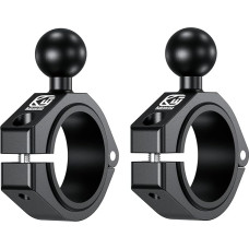 BRCOVAN 2 vnt., aliuminio lydinio didelis strypo laikiklis su 1 colio TPU kamuoliuku, skirtas ATV UTV Roll Cage 1,5 colio/1,65 colio/1,75 colio/1,85 colio/2 colių, suderinamas su RAM laikikliais, B dydžio kamuoliuku, dvigubu pagrindu