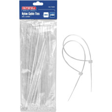 Faithfull FAICT300W CT36079SS Cable Ties White 4.8 x 300mm (Pack 100), schwarz, 1-Pack
