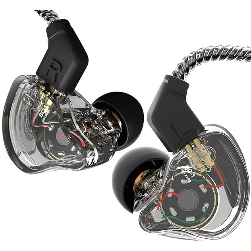 keephifi CCZ Melody In-Ear ausinės laidinės ausinės be mikrofono IEM HiFi Bass su 1DD 1BA ausų įdėklais 4N OFC laidu muzikantams dainininkams scenos studijai žaidimams