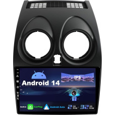 SXAUTO Android 12 IPS automobilinis radijas Nissan Qashqai J10 (2006-2015 m.) - Integruotas CarPlay / Android Car - Nemokama atbulinės eigos kamera - 2G + 32G - Valdymas vairu DAB Fast-Boot WiFi DSP BT - 2 DIN 9