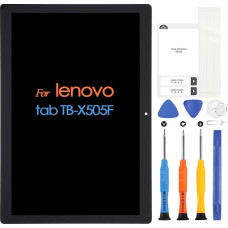 Lenovo Tab M10 HD TB-X505 LCD ekranas Lenovo TB-X505L TB-X505F jutiklinio ekrano keitimo mazgas su įrankiais (juodas, 10,1 colio)