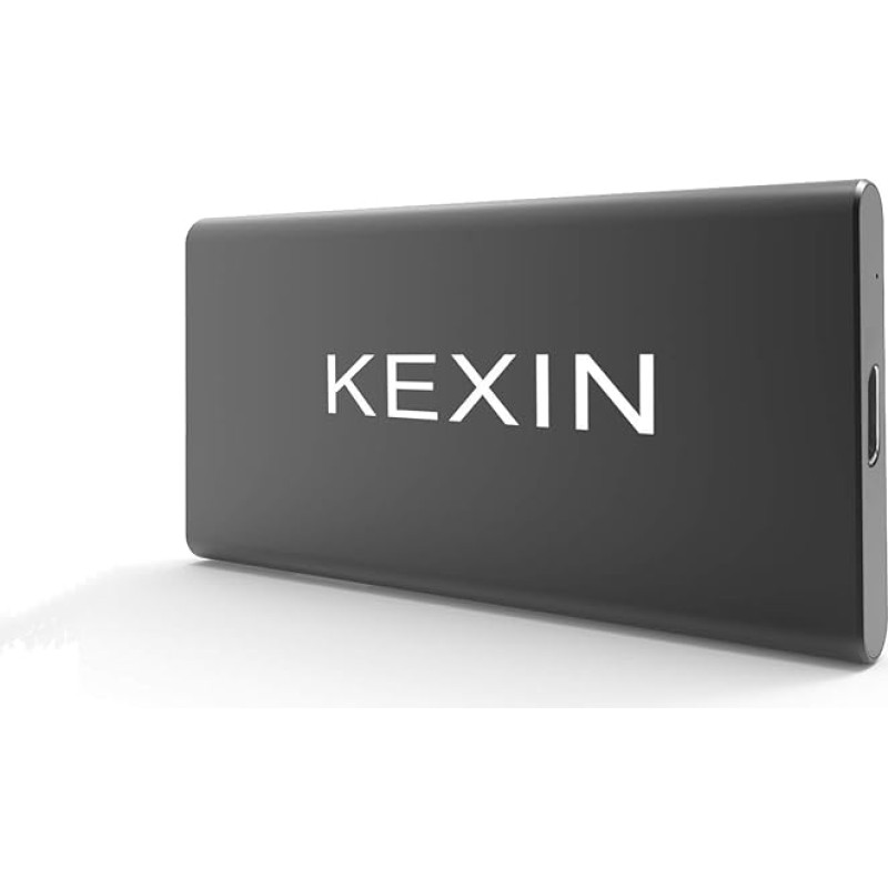KEXIN 250 GB išorinis SSD nešiojamasis USB C greitasis SSD kietasis diskas su USB-C ir USB 3.0 kabeliu tinka 