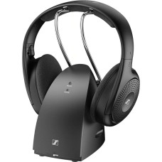 Sennheiser RS 120-W Wireless On-Ear Headphones for Crystal Clear TV Sound - Lightweight Design, 3 Sound Modes, 60 m Signal Range, Includes Combi Transmitter/Charger - Black