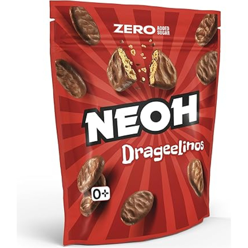NEOH Drageelinos Chocolate Cookies by RAF Camora, No Added Sugar & Palm Oil Free, 1 g Sugar & 100 kcal per Serving, Keto-Friendly, Low Carb, High Fibre, 60 g x 1 Pack