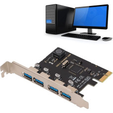 5 Gb/s PCI E į USB 3.0 kortelė, 4 prievadų PCI Expree į USB išplėtimo kortelė, 