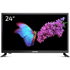 DYON Enter 24 Pro X2 60 cm (24 Inch) TV (Triple Tuner (DVB-C/-S2/-T2), Hotel Mode, USB Media Player) [Model Year 2022], Black