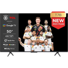 TCL 50T7B 50 Inch QLED Pro TV, 4K Ultra HD, HDR Pro, Smart TV Supported by Google TV (Dolby & Atmos, Motion Clarity, Hands-Free Voice Control, Compatible with Google Assistant & Alexa)