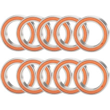 6701RS-Lager ABEC-3 (10 Stück), 12 x 18 x 4 mm, dünner Abschnitt, 6701-2RS-Kugellager, 61701RS 6701 2RS mit orangefarbener Dichtung