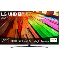 LG 86UT81006LA TV 86 Inch (218 cm) UHD TV (α5 Gen7 4K AI Processor, HDR10, up to 60Hz) [Model Year 2024], Black