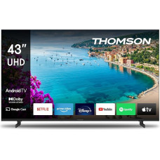 Thomson 43 Inch (109 cm) UHD TV Smart Android TV (WLAN, HDR, Triple Tuner DVB-C/S2/T2, Voice Control - 43UA5S13-2023