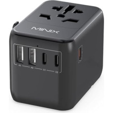 MINIX Travel Adapter Worldwide 35W Universal Travel Adapter, Travel Plug Adapter Worldwide with 3 USB-C and 2 USB-A Ports, Worldwide All-in-One Wall Charger for USA, EU, UK, AU and Over 180 Countries