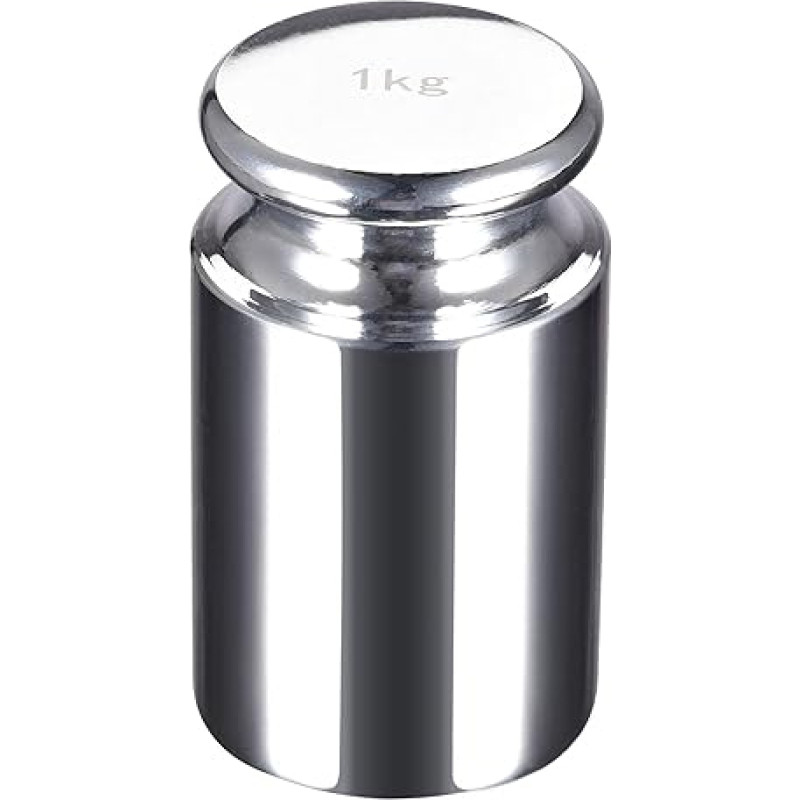 sourcing map Gramas Kalibravimo svoris 1 kg M2 Precizinis chromuotas plienas, skirtas skaitmeninėms svarstyklėms