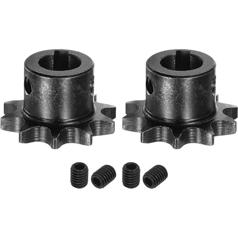 QUARKZMAN 2 vnt. ISO/DIN 06B-1 ritininė žvaigždutė B tipo, 12 mm skylė, 3/8 colio žingsnis, A3 plieno viengrandė ritininė žvaigždutė, grūdinta, 10 dantukų