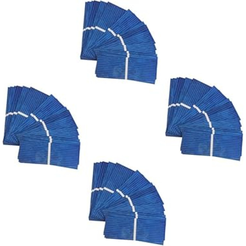 POPETPOP 4 Sätze Solarzelle طاقه شمسيه Sonnenenergie Solarpowerpacks Solarbatterien Solarpanel-kit Mit Batterie Flexibles Solar Diy-solarpanel Diy-zellen Polykristallin Blue 100 Stück * 4