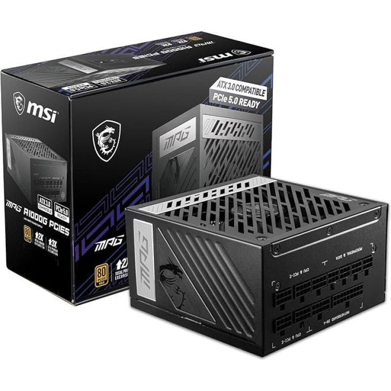 MSI MPG A1000G PCIE5 maitinimo šaltinis, 1000 W, 