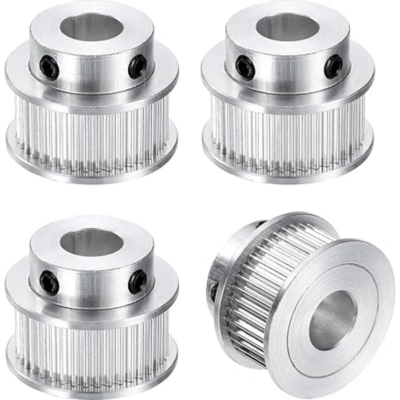 sourcing map GT-2 40T diržo skriemulys Sinchroninis ratas 10mm Bore Aliuminio paskirstymo diržo skriemulys 40T tinka plotis 10mm paskirstymo diržas 3D spausdintuvas CNC mašinos 4vnt