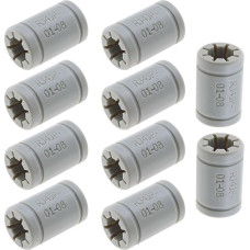 10 vnt. RJ4JP-01-08 pakaitalas 3D spausdintuvui su linijiniu guoliu, LM8UU, 8 mm, vidinis velenas 15 mm, išorinis skersmuo 24 mm, ilgis