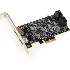 KALEA-INFORMATIQUE PCIe 4+2 prievadų SATA ir eSATA 6G valdiklio kortelė su 