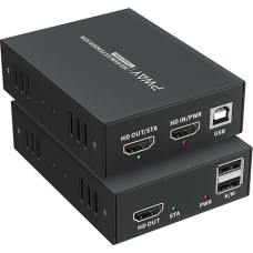 PW-HT259HK HDMI KVM USB ilgintuvas 165 pėdų/50 m perdavimas per vieną Cat5e/6/7 HD 1080P palaikomas kilpos išėjimas (PW-HT240HK)