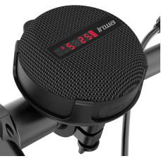 Inwa Bluetooth Bicycle Speaker, Portable, 5w8H IPX7 Equipped Bicycle Stand, Carabiner Hook, Built-in Microphone, TF Card Mode, 480 Minutes Playtime (Speed Display)