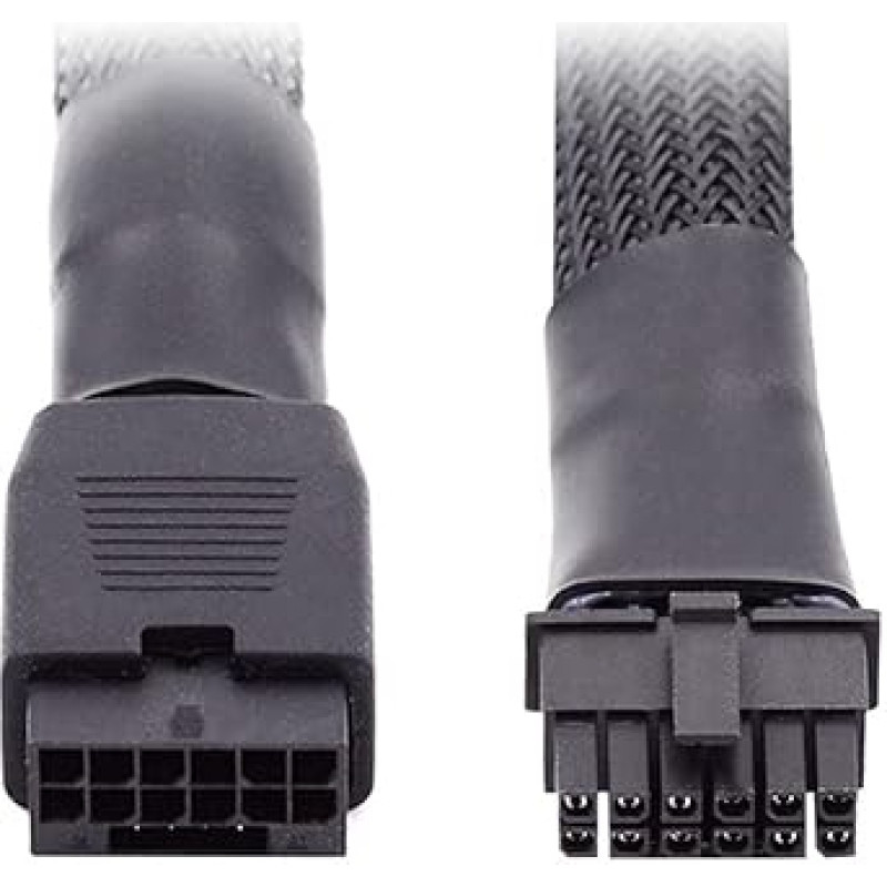 CY 12VHPWR ATX3.0 PCI-E 5.0 Power Modular Cable Male to Female Extension 17 cm Compatible with 3080 3090TI PSU 16Pin 12+4P Graphics Card