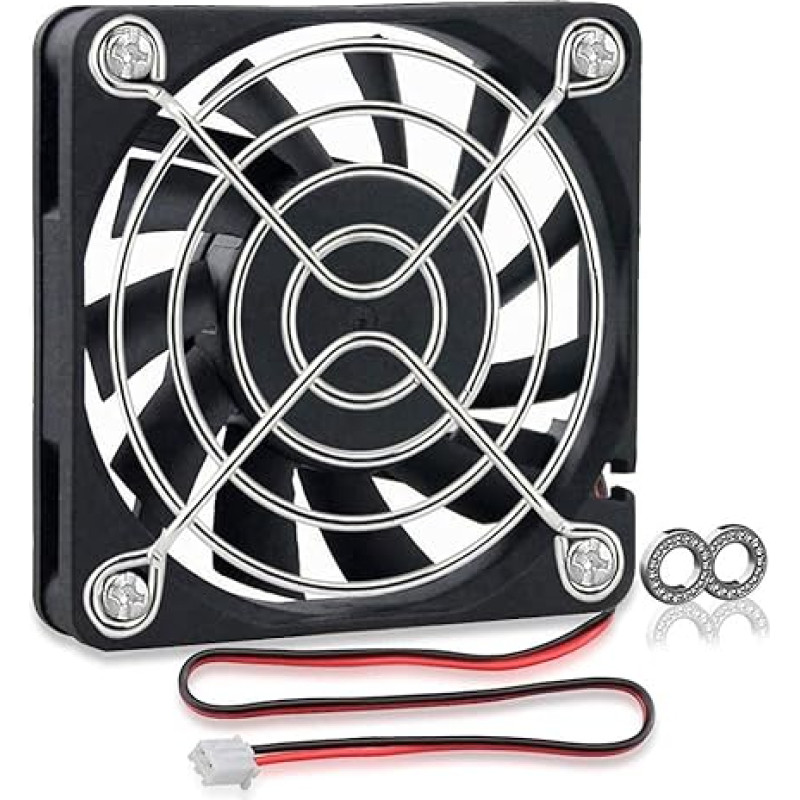 GDSTIME 60mm ventiliatorius 60mm x 10mm 5V kompiuterio ventiliatorius Dual Ball Bearing PC ventiliatorius DC Brushless ventiliatorius 3500RPM High Speed Case Fan Cooler for DIY Cooling Ventilation Fan