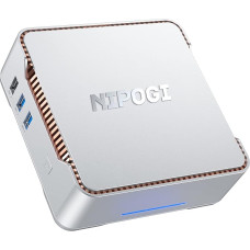 NiPoGi Mini PC J4125, 16GB DDR4 256GB SSD mini kompiuteris, 2,5 colio SATA SSD/HDD, du ekranai, 2.4/5G WiFi, mažas kompiuteris verslui/namams