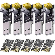 AZDelivery 5 x ESP8266 ESP-01S su USB adapteriu WLAN WiFi modulis, suderinamas su 