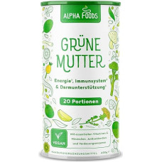 Grüne Mutter 2.0 - The Original - Acacia Fibre Powder, Wheatgrass, Nettle, Milk Thistle, Alfalfa, Chlorella, Knotted Tangle Powder and More - Smoothie Shake - 600 g Powder