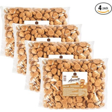 Gadeschi Amaretti (4 x 1 kg) | Itališki kepiniai iš abrikosų branduolių | Kavos pyragaičiai dideli | 4 kg sausainių Amaretti