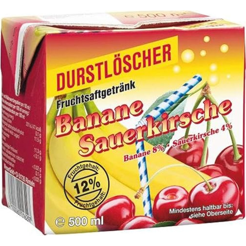 Durstlöscher Bananų ir vyšnių vaisių sulčių gėrimas 500 ml
