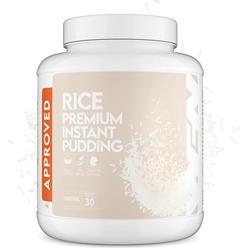 WFN Approved Rice Pudding - Natural - 3 kg - Instant Rice Pudding without Additives - Produced & Laboratory Tested in Germany