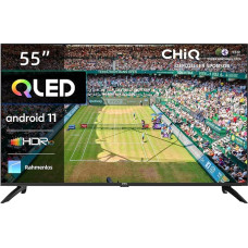 CHIQ Smart TV, 55 Inch (139 cm), 4K UHD TV, Android 11, Dolby Vision, Works with Alexa, Chromecast, Bluetooth, Google Assistant, Netflix, Prime Video, HDMI/USB/CI+, WiFi, Triple Tuner (DVB-T2/T/C/S2)