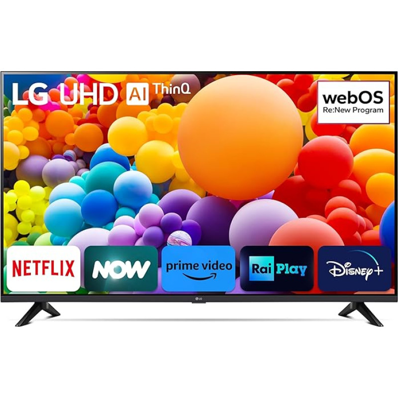 LG UHD 50 inch, UT73 Series 2024, Smart TV 4K, 50UT73006LA, Processore α5 Gen7, 20W, 3 HDMI, HDR10 Pro, Filmmaker Mode, Game Optimizer, Alexa, Wi-Fi, webOS 24, Sports Portal