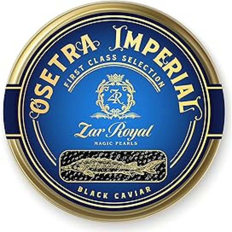 Osetra Imperial | Juodieji ikrai | Acipenser Baerii | Pirmosios klasės pasirinkimas | 50 g | Pristatymas per 24 valandas