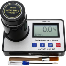 AMTAST Grain Moisture Meter Smart Grain Moisture Meter for 22 Grains Wheat Corn Coffee Cocoa Beans Flax Seeds Soybeans Rice Almonds Peanuts Parchment Coffee Sesame Sorghum Rapeseed Barley