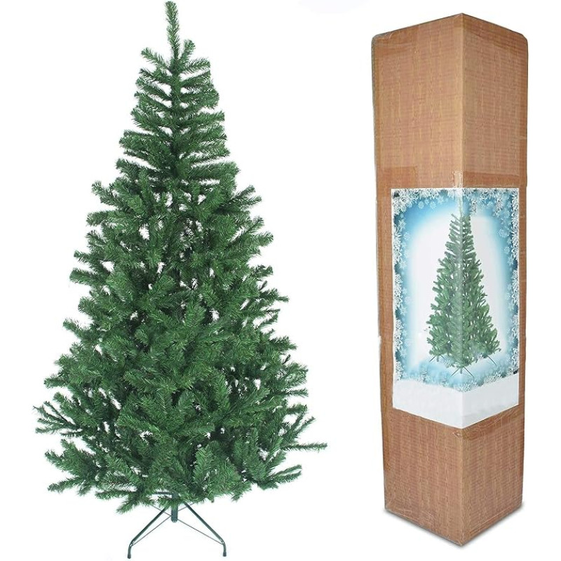 6ft Christmas Tree Green 550 Pines Artificial Tree with Metal Stand by shatchi, Gift For All Occasions