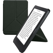 kwmobile dėklas, suderinamas su Kobo Clara BW/Clara Colour/Tolino Shine (5) / Shine Colour Case - Dirbtinės odos dėklas - apsauginis elektroninės skaityklės dėklas - viršelis tamsiai žalias